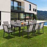 Expandable Patio Dining Table for 6-8 People