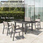 VredHom Extendable Glass Top Patio Dining Table