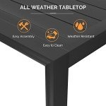 Large Aluminum Rectangular Outdoor Dining Table for 10