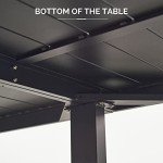 Large Aluminum Rectangular Outdoor Dining Table for 10