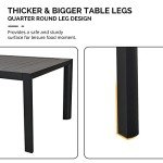 Large Aluminum Rectangular Outdoor Dining Table for 10