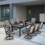 Expandable Patio Dining Table for 6-8 People