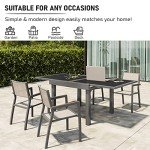 VredHom Extendable Glass Top Patio Dining Table