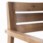 Stamford Teak Finish Acacia Wood Dining Chairs Set