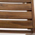 Stamford Teak Finish Acacia Wood Dining Chairs Set