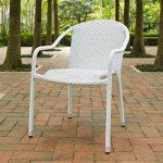 Crosley Palm Harbor 4-Piece Stackable Patio Chair Set