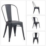 YOUNIKE Set of 4 Stylish Stackable Dining Chairs