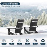 Modern Oversize Adirondack Chairs Set of 4