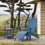 Navy Blue Adirondack Chair Set of 4