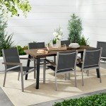 Stackable Outdoor Textilene Dining Chairs - Set of 2