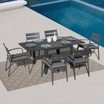 Expandable 7-Piece Outdoor Dining Set with Chairs