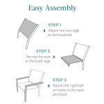 Stackable Outdoor Textilene Dining Chairs - Set of 2