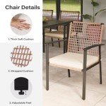 7-Piece Patio Dining Set with Cushioned Chairs