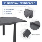 Expandable 7-Piece Outdoor Dining Set with Chairs