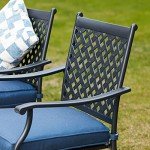 Stackable Patio Dining Chairs Set of 4