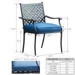 Stackable Patio Dining Chairs Set of 4
