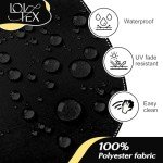 Set of 6 Waterproof Outdoor Chair Cushions - Black