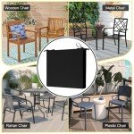 Set of 6 Waterproof Outdoor Chair Cushions - Black