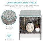 3-Piece Wicker Bistro Set for Outdoor Spaces