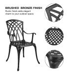 3-Piece Cast Aluminum Patio Bistro Set