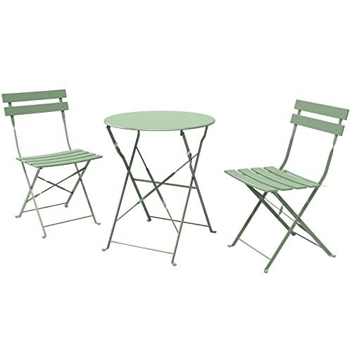Sage Green 3-Piece Folding Bistro Set