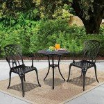 3-Piece Cast Aluminum Patio Bistro Set
