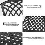 3-Piece Cast Aluminum Patio Bistro Set