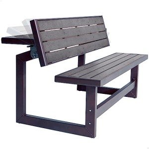 Lifetime 55-Inch Convertible Patio Bench in Gray