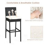 Tangkula 7-Piece Wicker Patio Dining Set