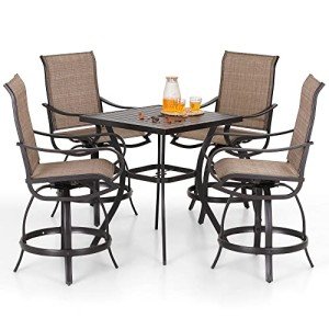 PHI VILLA 5-Piece Outdoor Counter Height Dining Set