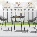 C-Hopetree 41" Square Height Bar Table - Black