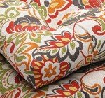 Bright Floral Tufted Chair Cushions - 2 Count