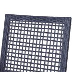 3-Piece Rattan Patio Bar Set with Cushions