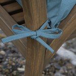 French Blue Outdoor Dining Chair Cushion 20"x20