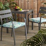 Outdoor 18-inch Square Reversible Seat Cushions - Paisley