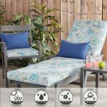 Outdoor 18-inch Square Reversible Seat Cushions - Paisley