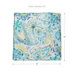 Outdoor 18-inch Square Reversible Seat Cushions - Paisley