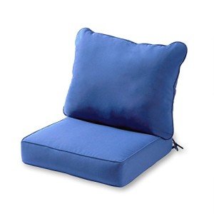 Blue Outdoor Deep Seat Cushion Set - 2 Pieces