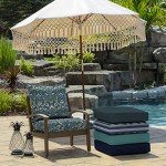 Outdoor Deep Seat Cushion Set - Sapphire Blue