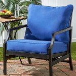 Blue Outdoor Deep Seat Cushion Set - 2 Pieces