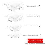 Susie's Garden Waterproof Cushion Covers for Patio Set