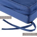 Blue Outdoor Deep Seat Cushion Set - 2 Pieces