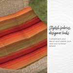 Red Wicker 3-Piece Cushion Set for Patio Furniture