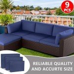 Susie's Garden Waterproof Cushion Covers for Patio Set