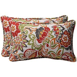 Bright Floral Lumbar Throw Pillows - 2 Count