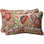 Bright Floral Lumbar Throw Pillows - 2 Count