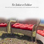 Red Wicker 3-Piece Cushion Set for Patio Furniture