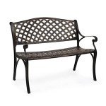 VINGLI 40.5" Bronze Outdoor Garden Bench