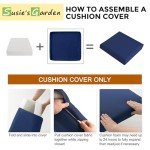 Susie's Garden Waterproof Cushion Covers for Patio Set