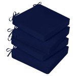 Navy Outdoor Chair Cushions Set of 4